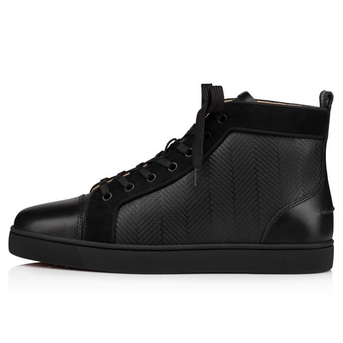 Tenis Christian Louboutin Louis Creative Cuero Sneakers Hombre Negros | MX-38459