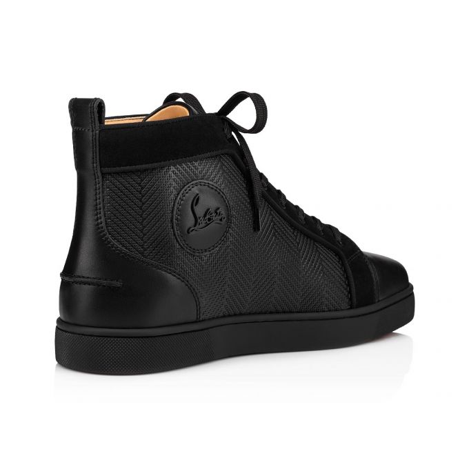 Tenis Christian Louboutin Louis Creative Cuero Sneakers Hombre Negros | MX-38459