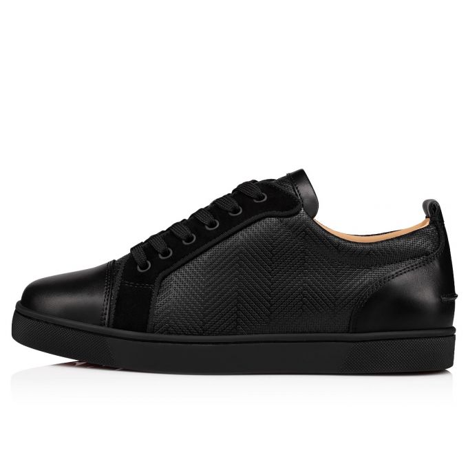 Tenis Christian Louboutin Louis Junior Creative Cuero Sneakers Hombre Negros | MX-72346