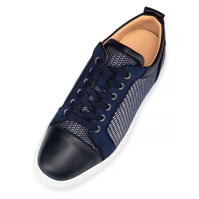 Tenis Christian Louboutin Louis Junior Orlato Algodon Sneakers Hombre Azules | MX-97547