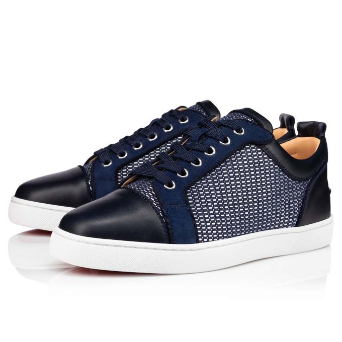 Tenis Christian Louboutin Louis Junior Orlato Algodon Sneakers Hombre Azules | MX-97547