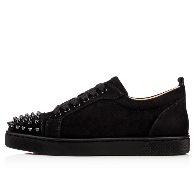 Tenis Christian Louboutin Louis Junior Sp 000 Veau Velours Sneakers Mujer Negros | MX-05567