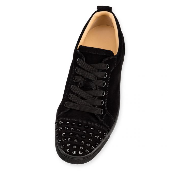 Tenis Christian Louboutin Louis Junior Sp 000 Veau Velours Sneakers Mujer Negros | MX-05567