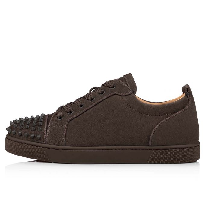 Tenis Christian Louboutin Louis Junior Sp 000 Mat Veau Velours Sneakers Hombre Grises Oscuro | MX-05582