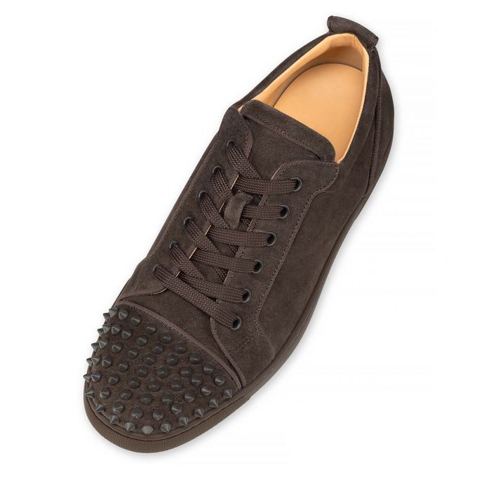 Tenis Christian Louboutin Louis Junior Sp 000 Mat Veau Velours Sneakers Hombre Grises Oscuro | MX-05582