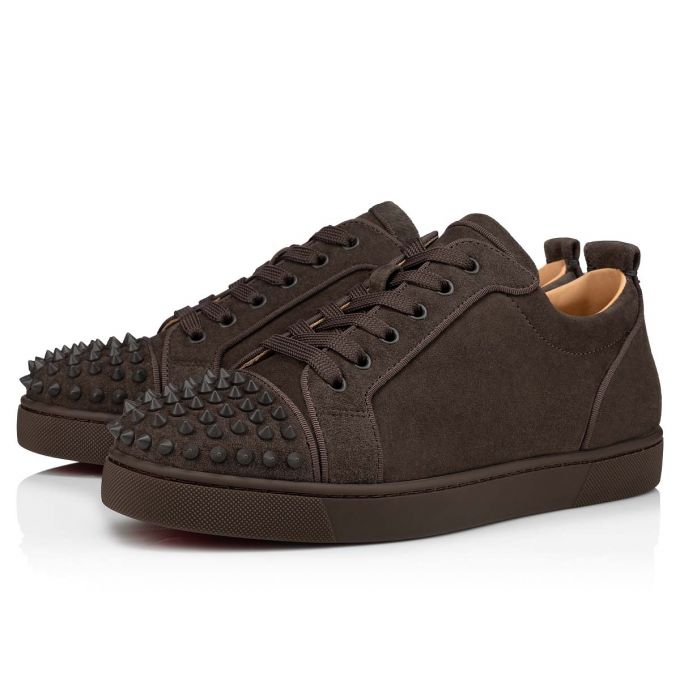 Tenis Christian Louboutin Louis Junior Sp 000 Mat Veau Velours Sneakers Hombre Grises Oscuro | MX-05582