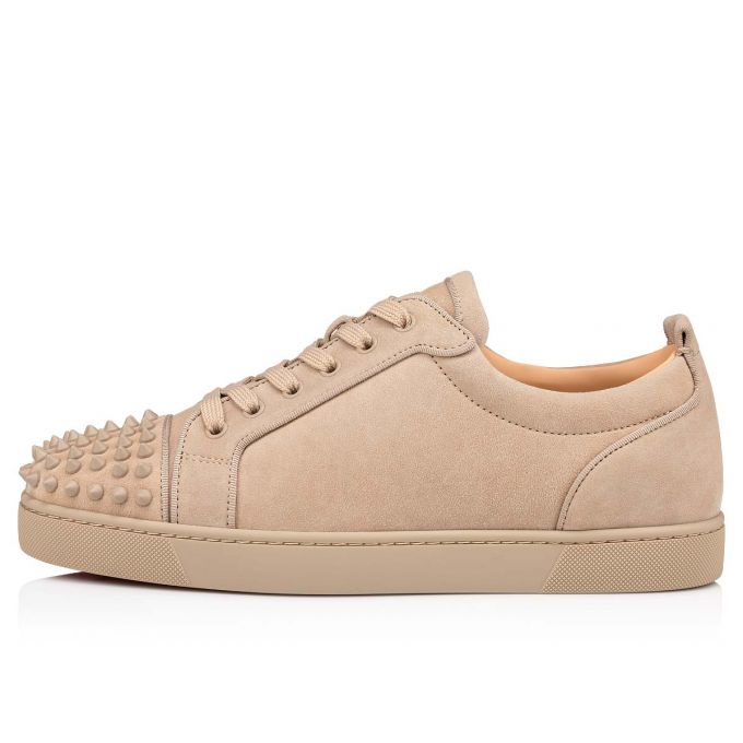 Tenis Christian Louboutin Louis Junior Sp 000 Mat Veau Velours Sneakers Hombre Beige | MX-11489