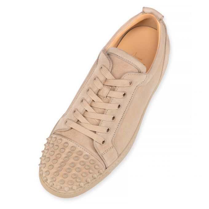 Tenis Christian Louboutin Louis Junior Sp 000 Mat Veau Velours Sneakers Hombre Beige | MX-11489