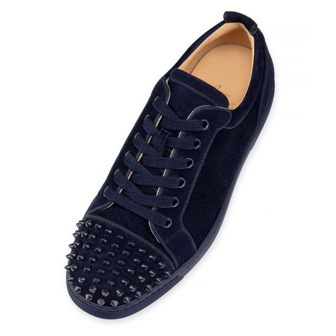 Tenis Christian Louboutin Louis Junior Sp 000 Mat Veau Velours Sneakers Hombre Azules Oscuro | MX-44674