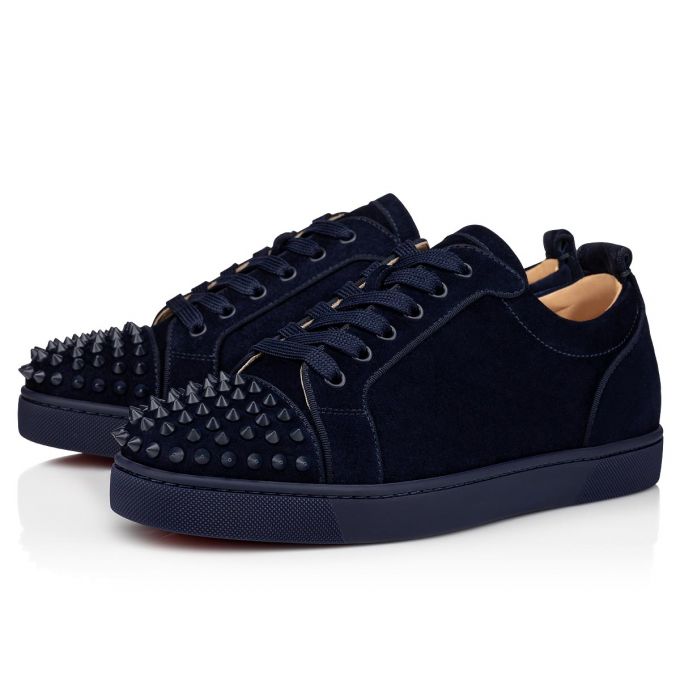 Tenis Christian Louboutin Louis Junior Sp 000 Mat Veau Velours Sneakers Hombre Azules Oscuro | MX-44674