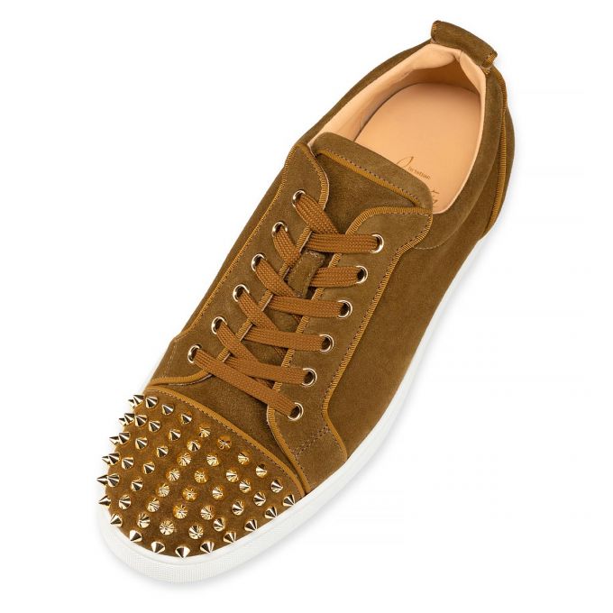 Tenis Christian Louboutin Louis Junior Sp 000 Veau Velours Sneakers Hombre Verde Oliva | MX-49722