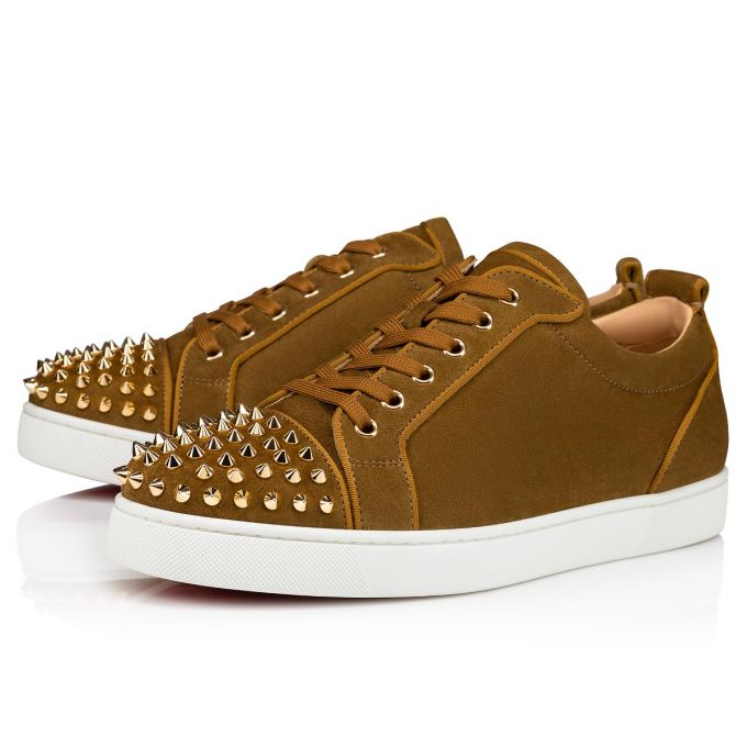 Tenis Christian Louboutin Louis Junior Sp 000 Veau Velours Sneakers Hombre Verde Oliva | MX-49722