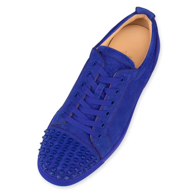 Tenis Christian Louboutin Louis Junior Sp 000 Mat Veau Velours Sneakers Hombre Azules | MX-61396