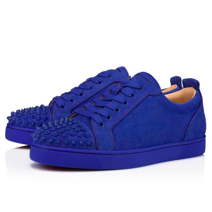 Tenis Christian Louboutin Louis Junior Sp 000 Mat Veau Velours Sneakers Hombre Azules | MX-61396