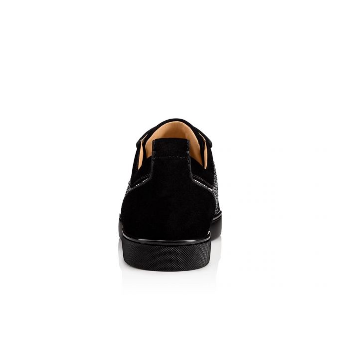 Tenis Christian Louboutin Louis Junior St 000 Strass Sneakers Hombre Negros | MX-64493