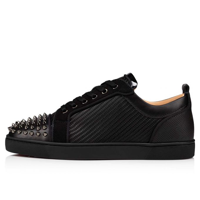 Tenis Christian Louboutin Louis Junior Spikes Orlato Algodon Sneakers Hombre Negros | MX-75198