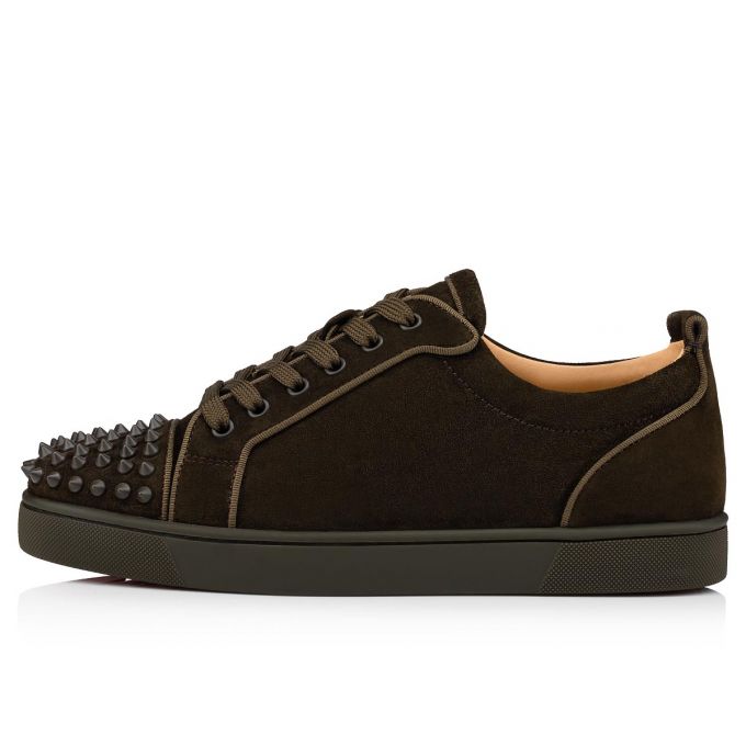 Tenis Christian Louboutin Louis Junior Sp 000 Mat Veau Velours Sneakers Hombre Chocolate | MX-87030