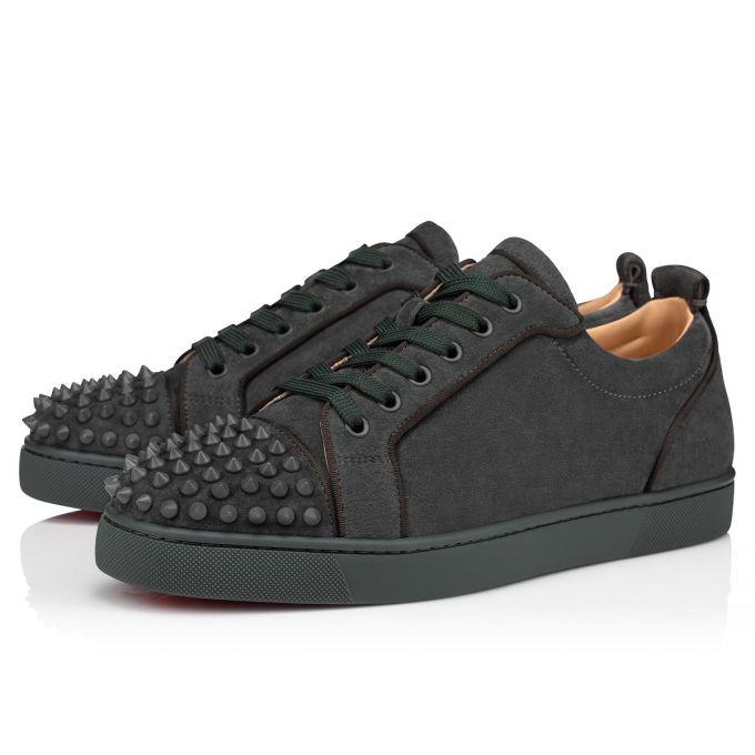 Tenis Christian Louboutin Louis Junior Sp 000 Mat Veau Velours Sneakers Hombre Grises Oscuro | MX-95398