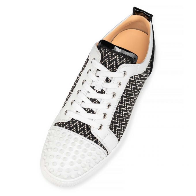 Tenis Christian Louboutin Louis Junior Spikes Orlato Algodon Sneakers Hombre Blancos Negros | MX-96820