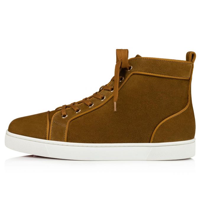 Tenis Christian Louboutin Louis Orlato 000 Veau Velours Sneakers Hombre Verde Oliva | MX-46902