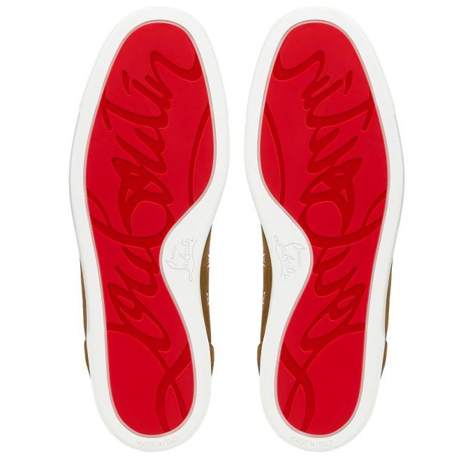 Tenis Christian Louboutin Louis Orlato 000 Veau Velours Sneakers Hombre Verde Oliva | MX-46902