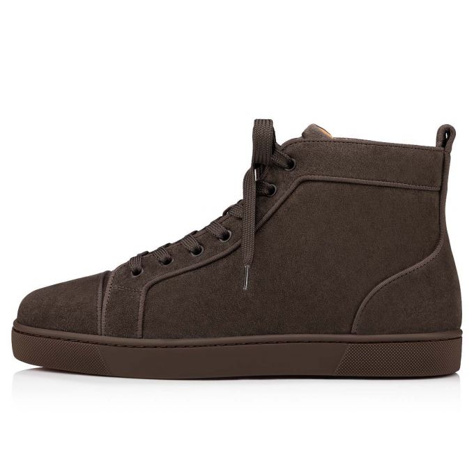 Tenis Christian Louboutin Louis Orlato 000 Veau Velours Sneakers Hombre Grises Oscuro | MX-52889