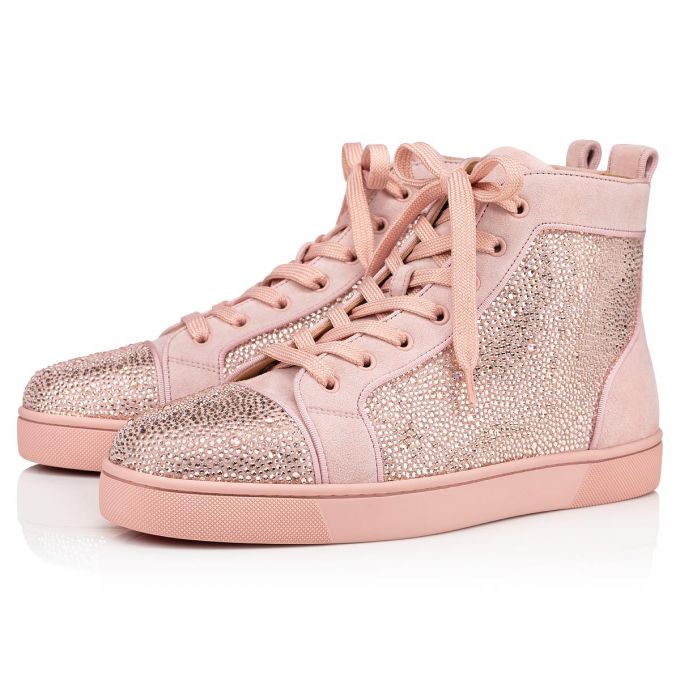 Tenis Christian Louboutin Louis Orlato 000 Dolce/Silk Strass Sneakers Hombre Rosas | MX-90490