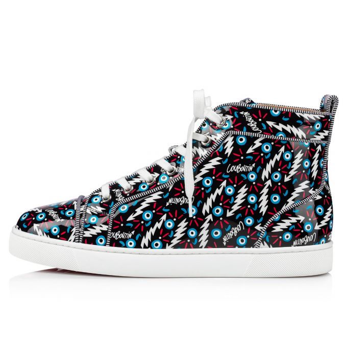 Tenis Christian Louboutin Louis Orlato Creative Cuero Sneakers Hombre Negros | MX-28751