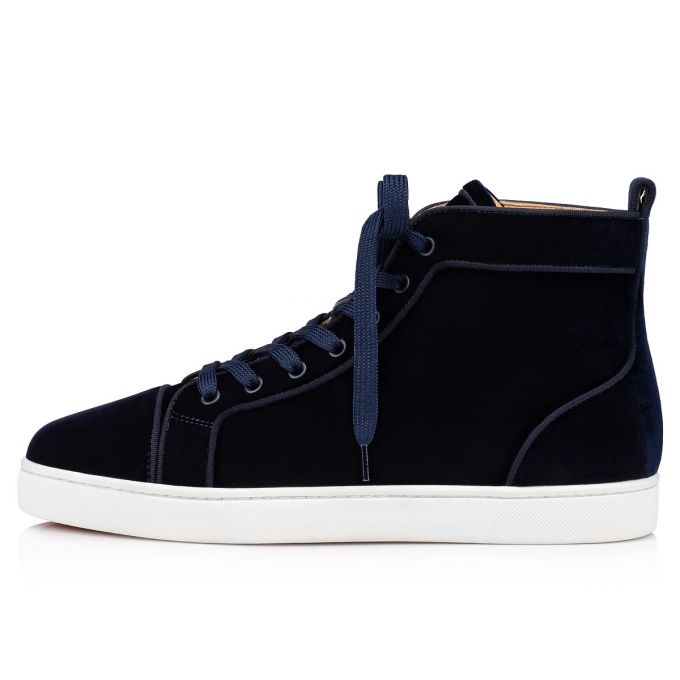 Tenis Christian Louboutin Louis Orlato Classic Fabric Sneakers Hombre Azul Marino | MX-39612