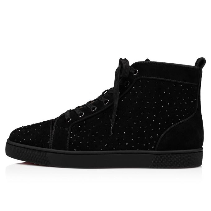 Tenis Christian Louboutin Louis Orlato Creative Cuero Sneakers Hombre Negros | MX-62262