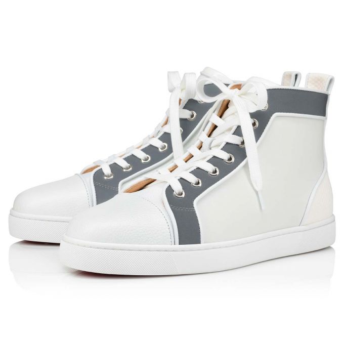 Tenis Christian Louboutin Louis Orlato Creative Fabric Sneakers Hombre Blancos Grises | MX-87259