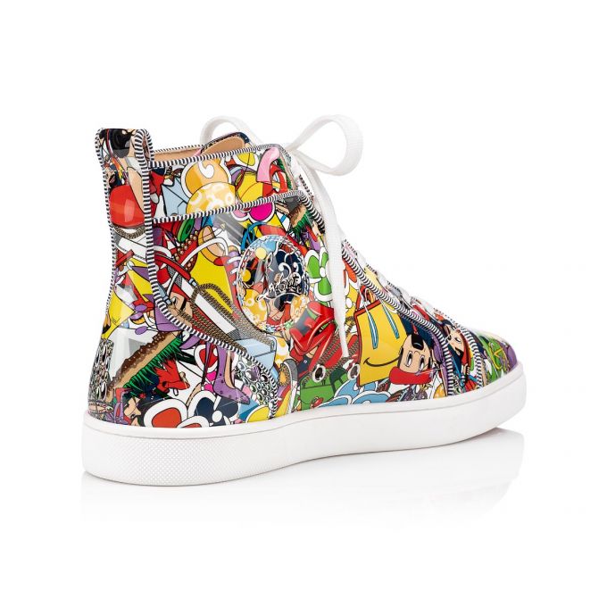 Tenis Christian Louboutin Louis Orlato Planos Pat Super Lo Creative Cuero Sneakers Hombre Multicolor | MX-34701