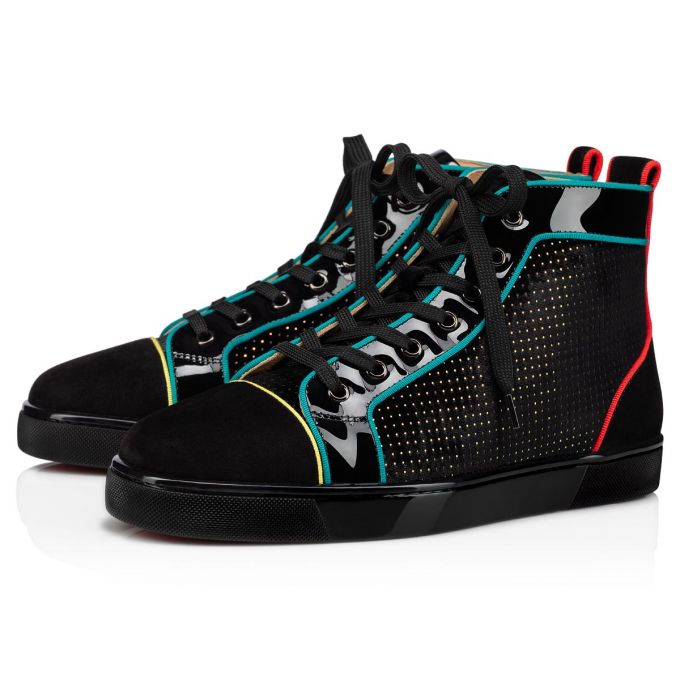 Tenis Christian Louboutin Louis Orlato Velvet Sneakers Hombre Multicolor | MX-06538