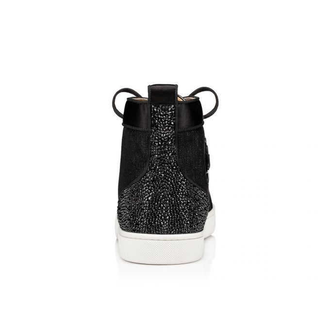 Tenis Christian Louboutin Louis P Strass 000 Version Strass Sneakers Hombre Negros | MX-93785