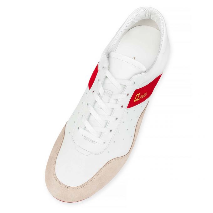 Tenis Christian Louboutin My K Low Calf Sneakers Hombre Blancos | MX-50837