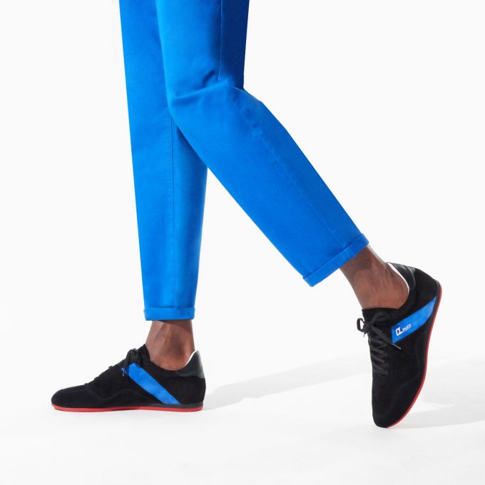 Tenis Christian Louboutin My K Low Calf Sneakers Hombre Negros Azules | MX-56406