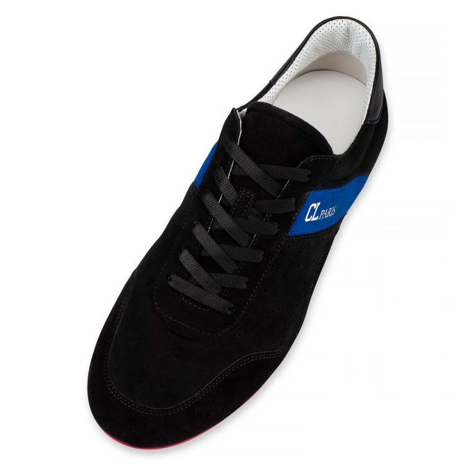 Tenis Christian Louboutin My K Low Calf Sneakers Hombre Negros Azules | MX-56406