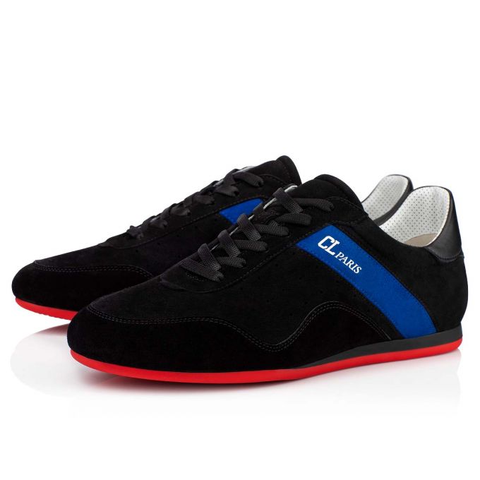 Tenis Christian Louboutin My K Low Calf Sneakers Hombre Negros Azules | MX-56406