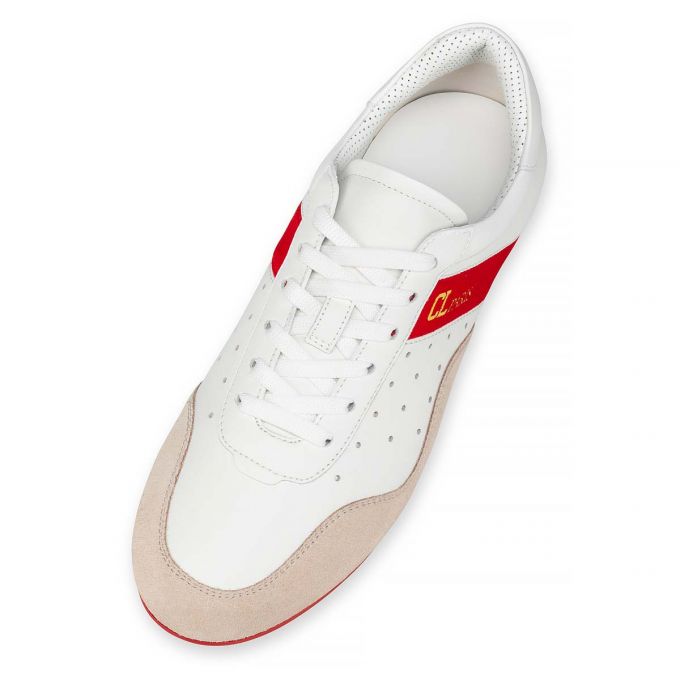 Tenis Christian Louboutin My K Low Gamuza Sneakers Mujer Blancos | MX-01508