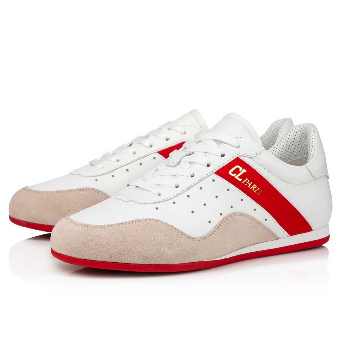 Tenis Christian Louboutin My K Low Gamuza Sneakers Mujer Blancos | MX-01508