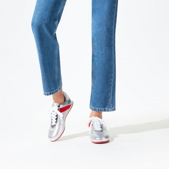 Tenis Christian Louboutin My K Low Nappa Sneakers Mujer Plateados | MX-11031