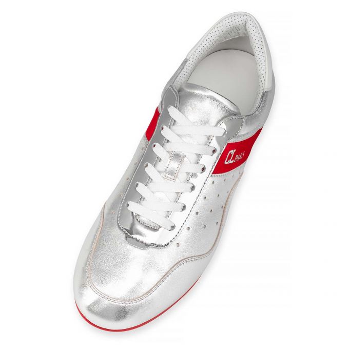 Tenis Christian Louboutin My K Low Nappa Sneakers Mujer Plateados | MX-11031