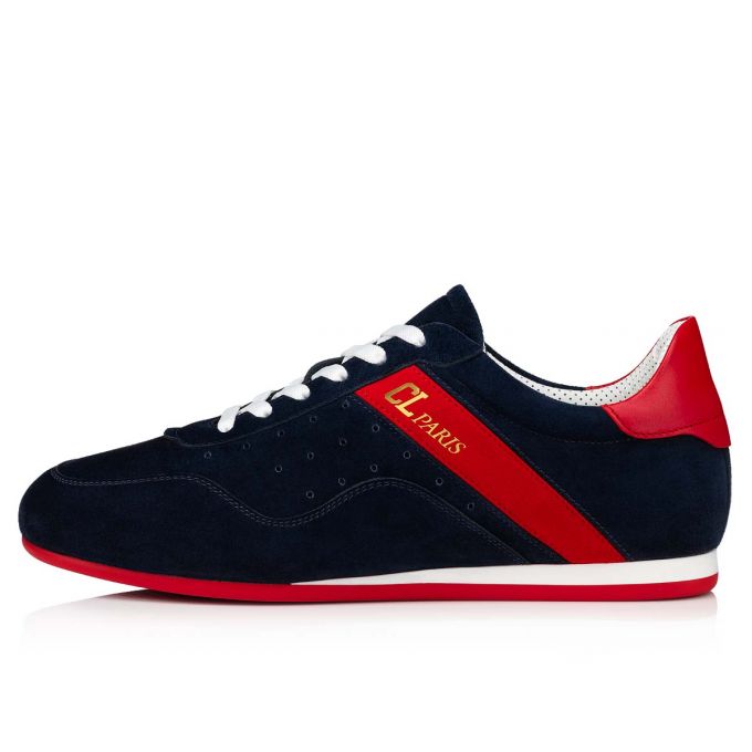 Tenis Christian Louboutin My K Low Veau Velours Sneakers Mujer Azules | MX-44670