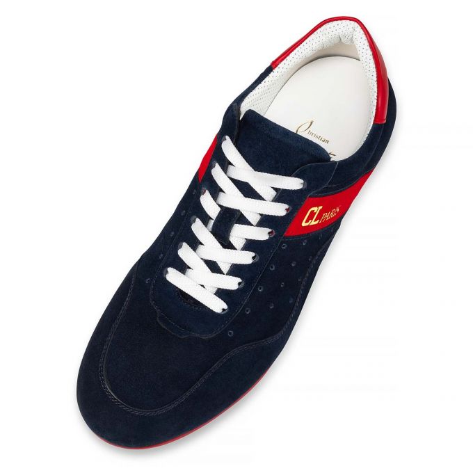 Tenis Christian Louboutin My K Low Veau Velours Sneakers Mujer Azules | MX-44670