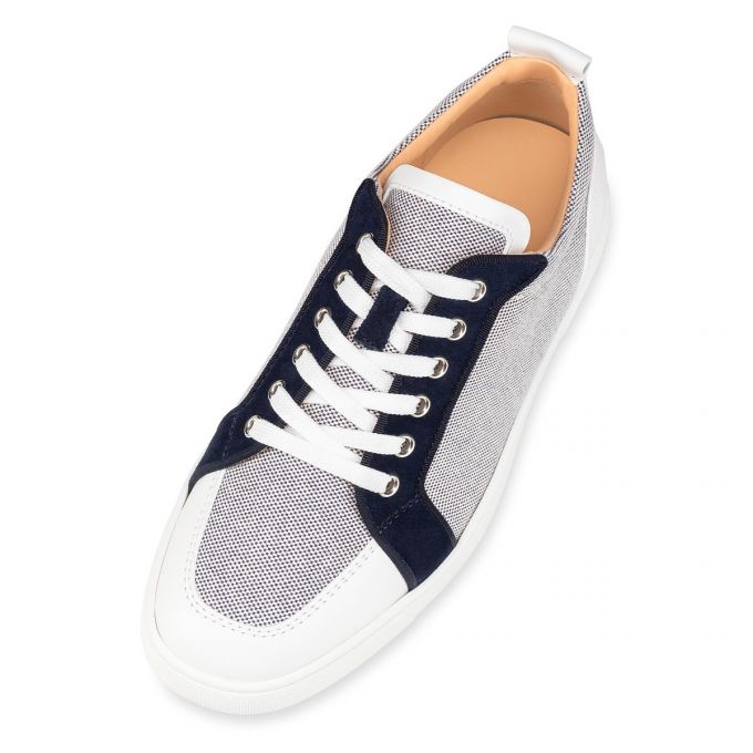 Tenis Christian Louboutin Rantulow Version Algodon Sneakers Hombre Azul Marino | MX-50440