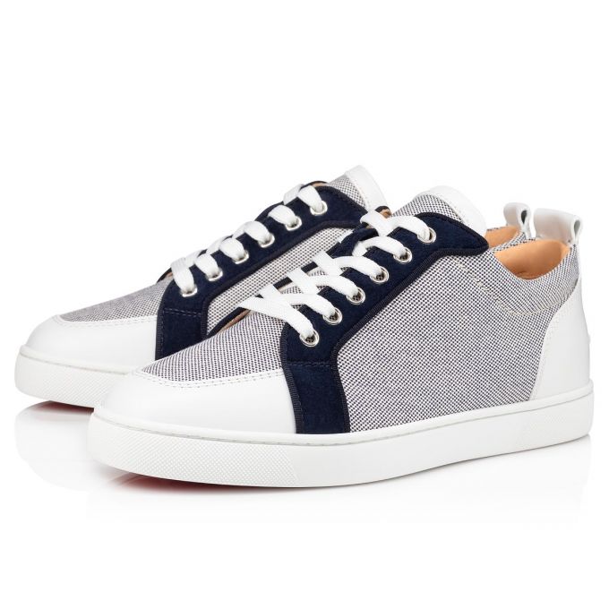 Tenis Christian Louboutin Rantulow Version Algodon Sneakers Hombre Azul Marino | MX-50440