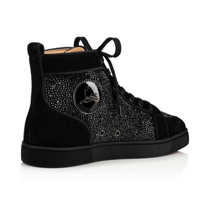 Tenis Christian Louboutin Rantus Strass 000 Strass Sneakers Hombre Negros | MX-95354