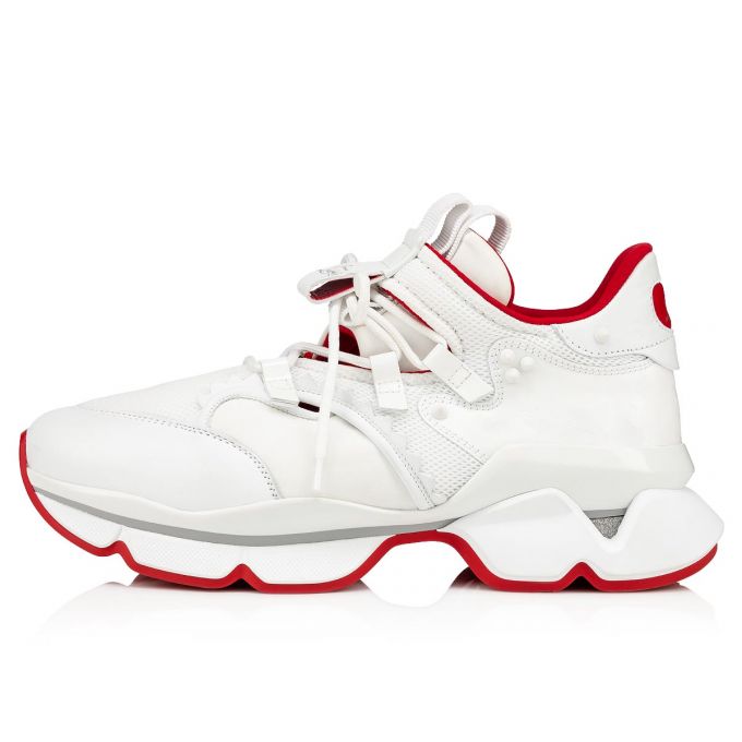 Tenis Christian Louboutin Red-runner 000 Version Mesh Sneakers Hombre Blancos | MX-05806