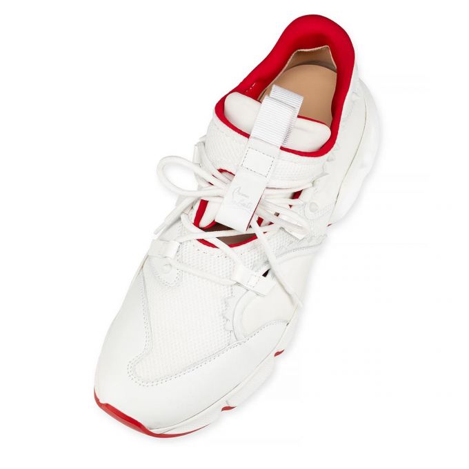 Tenis Christian Louboutin Red-runner 000 Version Mesh Sneakers Hombre Blancos | MX-05806