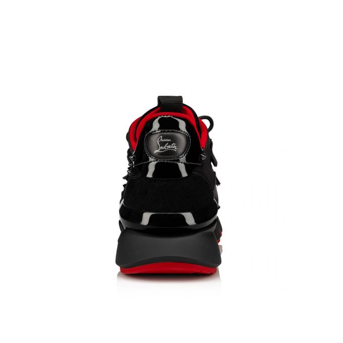 Tenis Christian Louboutin Red-runner 000 Velvet Sneakers Hombre Negros | MX-72110